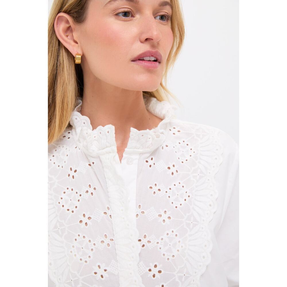THE SHIRT BY ROCHELLE BEHRENS White Aviara Shirt Size XL NWT - Picture 5 of 7